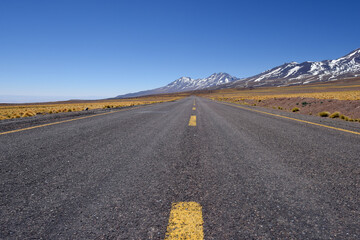 road in the Atacama Highlands, Chile