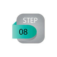 step 08 label vector template design illustration