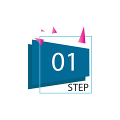 step 01 label vector template design illustration