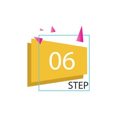 step 06 label vector template design illustration