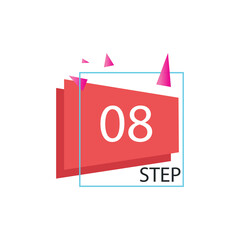 step 08 label vector template design illustration