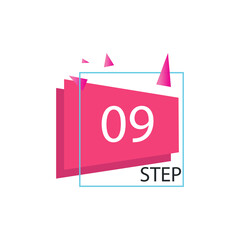 step 09 label vector template design illustration
