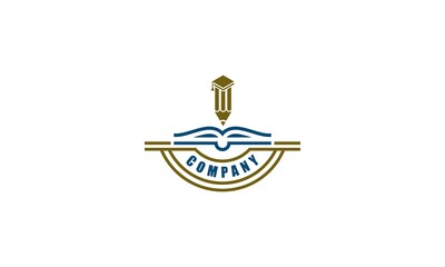 logos of books and stationery that reflect intelligence in the world of education