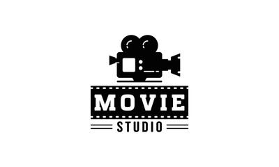 movie works logo studio in white background