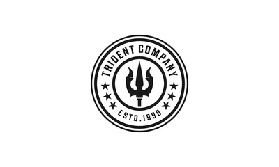 trident company logo in white background