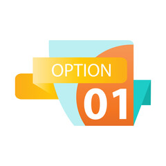 Number 01 option label vector temple design illustration