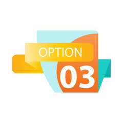 Number 03 option label vector temple design illustration