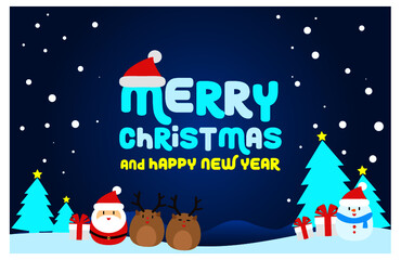 christmas card with santa claus