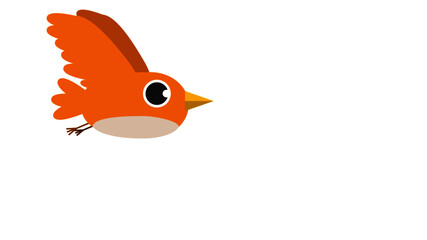Bird Character flat simple design