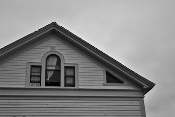 old wooden house at the ocean shore