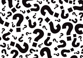 random black question mark for background, vector illustration