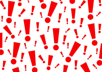 random red exclamation mark for background, vector illustration