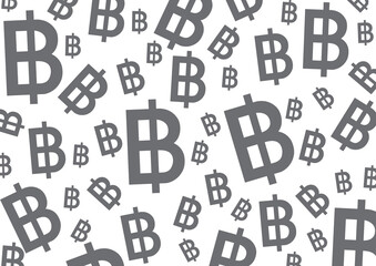 random THB, Thai Baht for background. Online media concepts, vector illustration