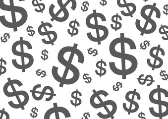 random USD, United States dollar for background. Online media concepts, vector illustration