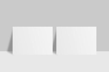 Realistic blank A4 flyer brochure for mockup. Paper or poster illustration. 3D Render.