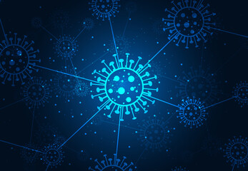 Co vid-19, Coronavirus concept. Modern background of dangerous virus spreading. vector illustration