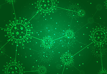 Co vid-19, Coronavirus concept. Modern background of dangerous virus spreading. vector illustration