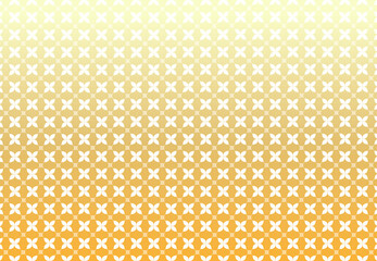 Golden flower, Thai pattern on a white background, wall decoration pattern in Thai temples. vector illustration