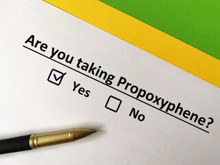 Questionnaire about pain killers