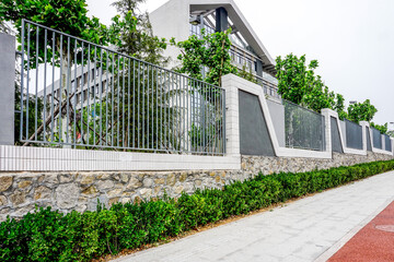 Chinese style modern campus fence