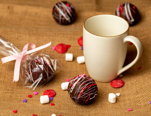 hot Cocoa Bomb filled with hot chocolate