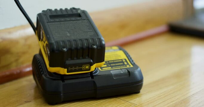 Power Tool Battery Charging Inside