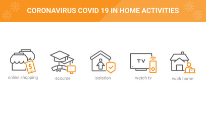 corona virus prevention in Coronavirus Covid 19 pandemic era, editable outline icons set isolated on white. Perfect thin outline icon style