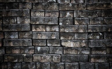 Old vintage retro style bricks wall for brick background and texture.