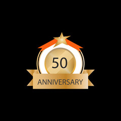 50 years anniversary celebration vector template design illustration