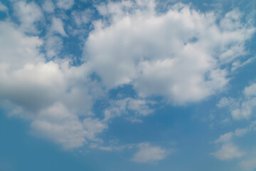 Fototapeta premium White cloudy with blue sky background.