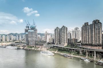 Obraz premium Aerial photography mountain city Chongqing