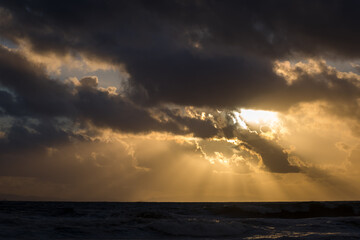 Obraz premium sunset over the ocean