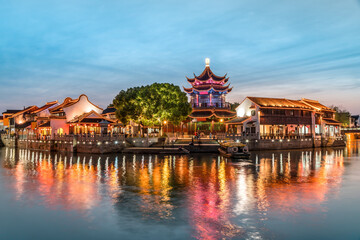 Night view of Suzhou ancient town