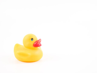Duck toy isolated on a white background.