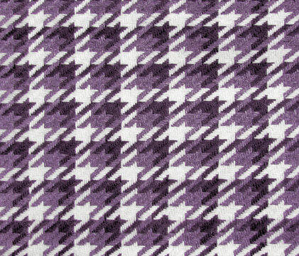 purple tweed fabric houndstooth texture, wool pattern close up, woven textile background