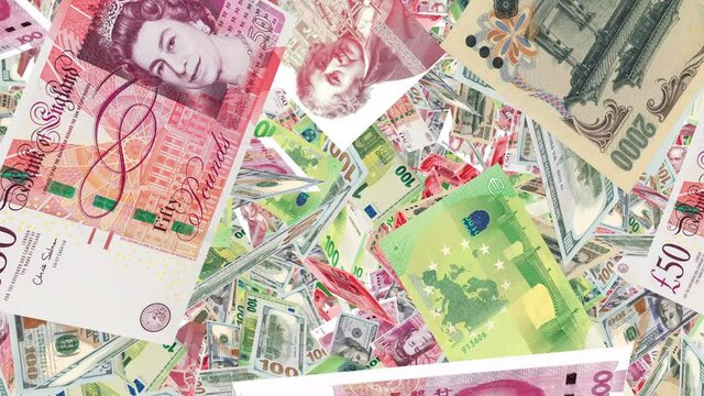 World currency background