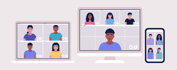 Fototapeta premium conference video call