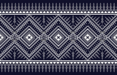 Gemetric ethnic oriental ikat pattern traditional Design for background,carpet,wallpaper,clothing,wrapping,batic,fabric,vector illustraion
