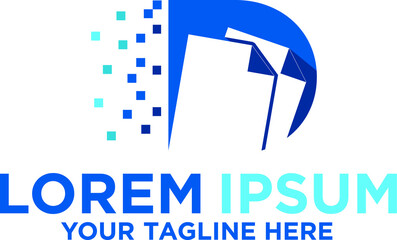 Information Data technology, letter D logo