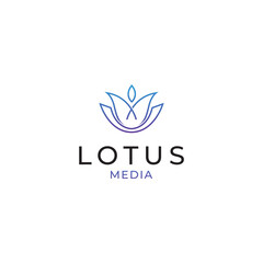 Lotus logo vector icon simple style for your business