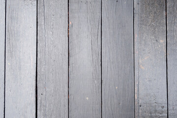 Gray old wooden floor pattern top view