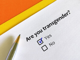 Questionnaire about sexual orientation