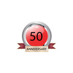 50 years anniversary celebration vector template design illustration
