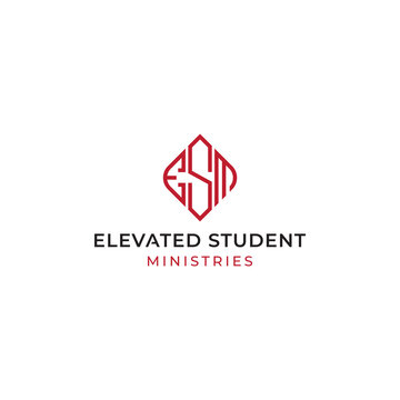 Letter ESM logo design with simple style