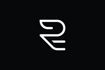 RE logo letter design on luxury background. ER logo monogram initials letter concept. RE icon logo design. ER elegant and Professional letter icon design on black background. R E ER RE