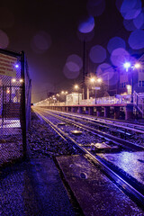 railway in the night