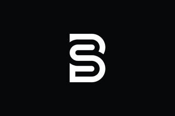 SB logo letter design on luxury background. BS logo monogram initials letter concept. SB icon logo design. BS elegant and Professional letter icon design on black background. B S SB BS