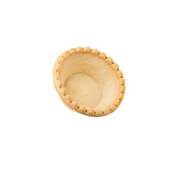 Tartlet for snacks isolated on a white background.