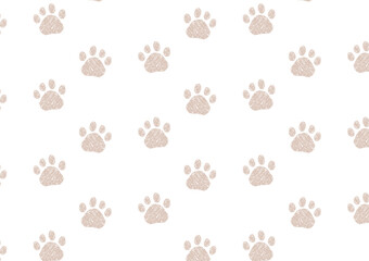 猫の足あと柄イラスト背景 Wall Mural Wallpaper Murals いなみ