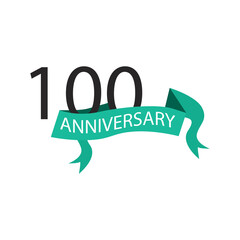 100 years anniversary celebration vector template design illustration